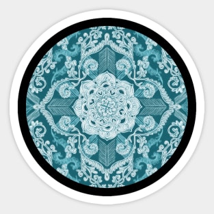 Centered Lace - Teal Sticker